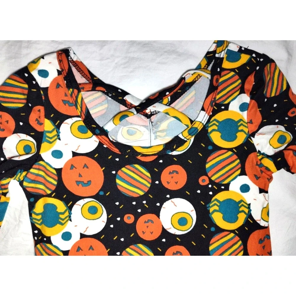 Dot Dot Smile Girls 2 2T Black Eye Balls Pumpkin Ballerina Twirl Dress Halloween